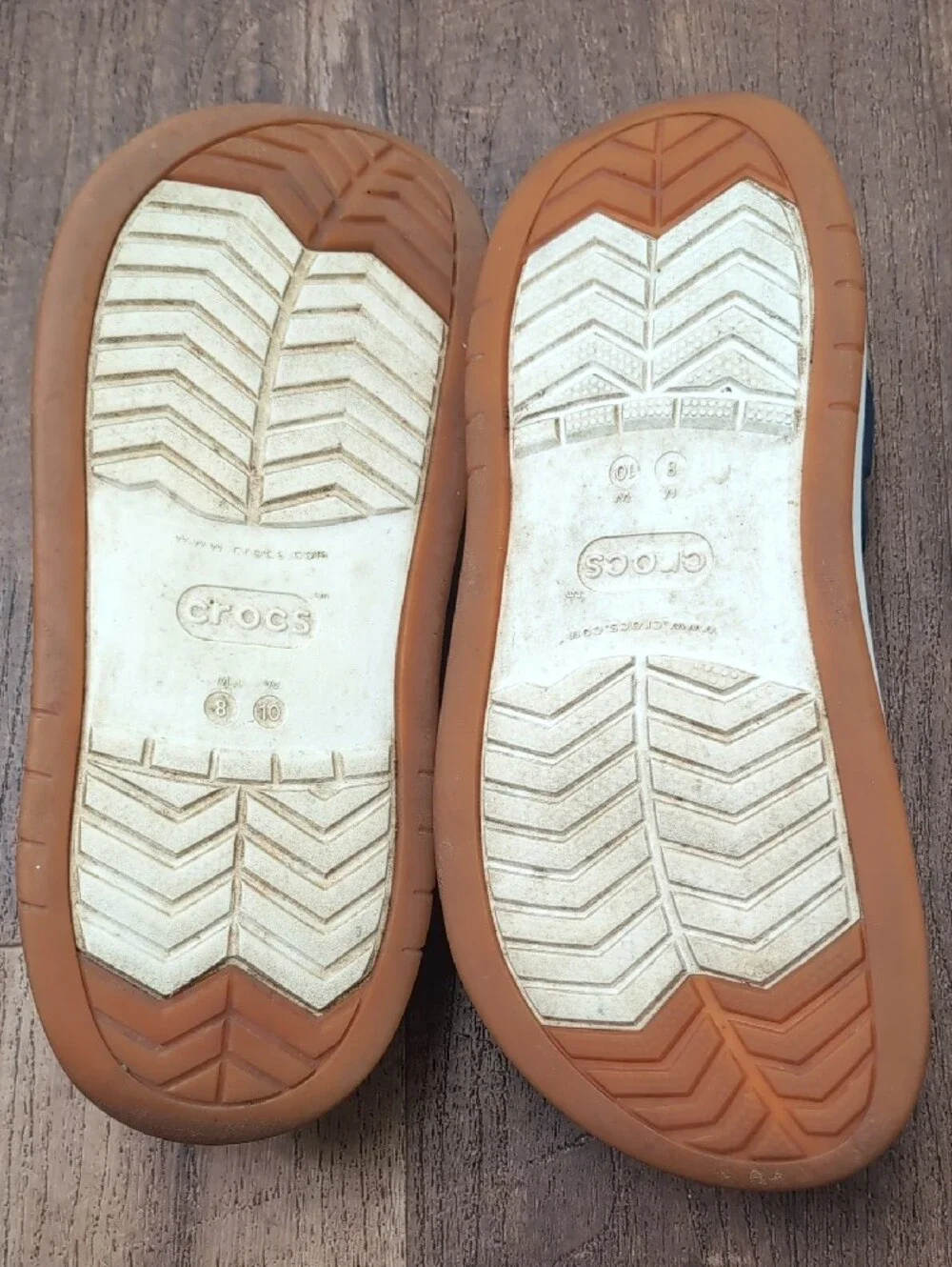 CROCS Adult Navy and White Clog Sandals Size Men's 8